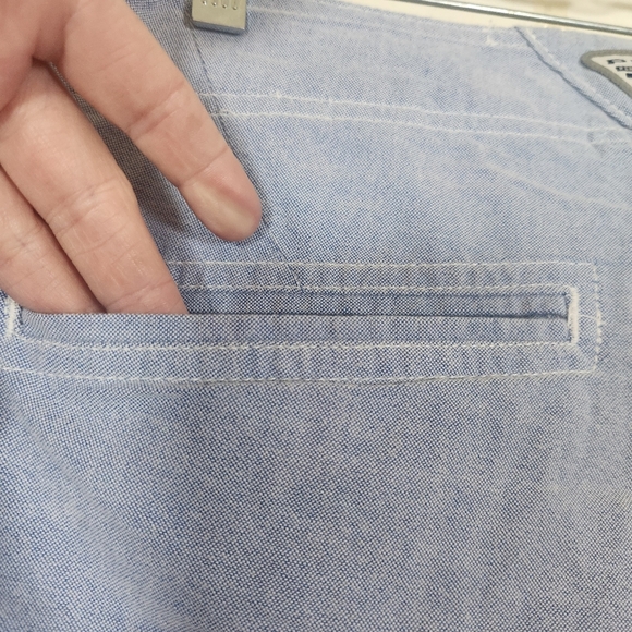 Columbia PFG Light Blue Cotton Chino Size 10L 10 Inch Inseam - Picture 11 of 15